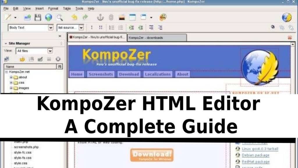 KompoZer HTML Editor