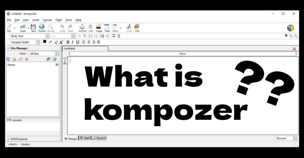 What Is KompoZer